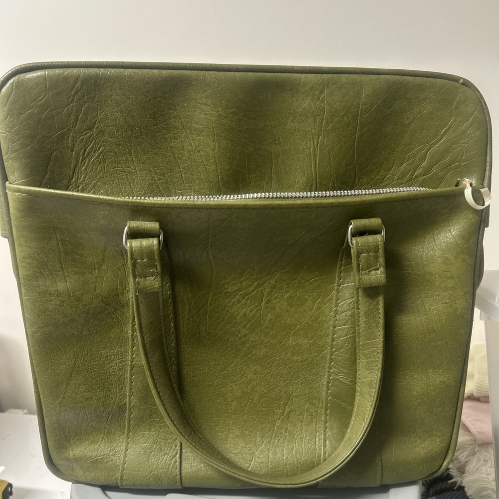 70s RETRO Vintage Samsonite Silhouette Weekender Bag Luggage Avocado Green Keys